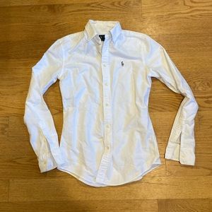 Vintage Ralph Lauren Button Up White Blouse
